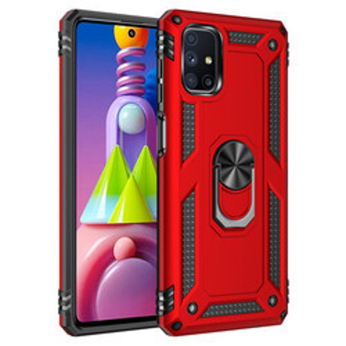 Galaxy M51 Vega TPU Silikon Sert PC İnce Kılıf - Kırmızı