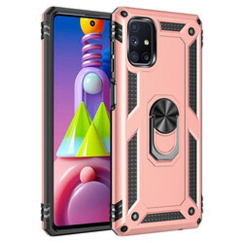 Galaxy M51 Vega TPU Silikon Sert PC İnce Kılıf - Rose Gold