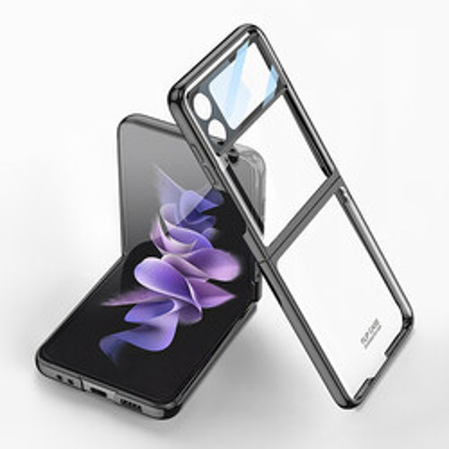 Lexroo Galaxy Z Flip 4 Kıpta Lensli İnce Kılıf - Siyah