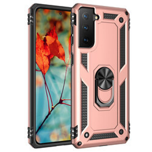 Galaxy S21 Plus Vega TPU Silikon Sert PC İnce Kılıf - Rose Gold