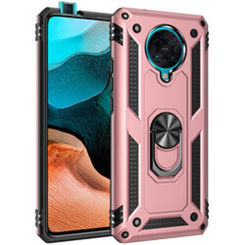 Xiaomi Redmi K30 Pro Vega TPU Silikon Sert PC İnce Kılıf - Rose Gold