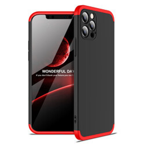 Lexroo iPhone 12 Pro Max Ays - Siyah-Kırmızı İnce Kılıf
