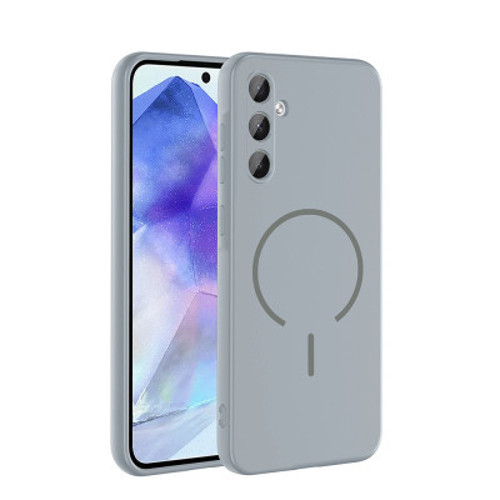 Galaxy A55 Mag Safe Şarj Özellikli Meta - Titanyum-Gri Kılıf
