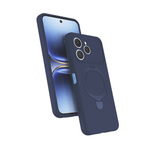 Tecno Spark 40 Mag Safe Şarj Özellikli Standlı Samara Kılıf - Lacivert