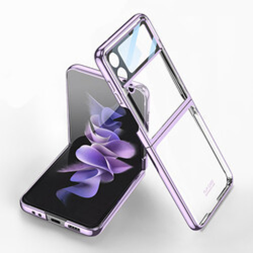Lexroo Galaxy Z Flip 4 Kıpta Lensli İnce Kılıf - Mor