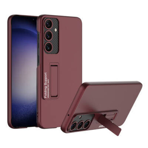 Lexroo Galaxy S24 Standlı Ays İnce Kılıf - Mürdüm
