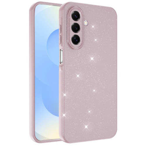 Galaxy A17 Kamera Korumalı Simli Lüks Koton Silikon Kılıf - Lila