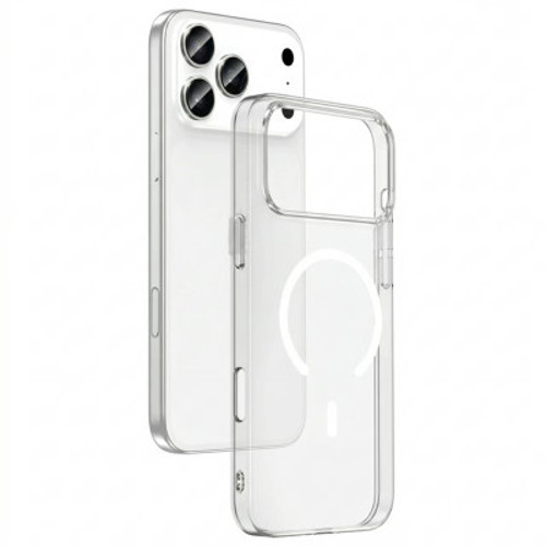 iPhone 17 Pro Mag Safe Şarj Özellikli Şeffaf London Sert PC Kılıf