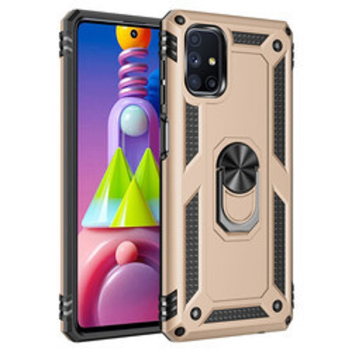 Galaxy M51 Vega TPU Silikon Sert PC İnce Kılıf - Gold