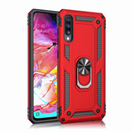 Galaxy A70 Vega TPU Silikon Sert PC İnce Kılıf - Kırmızı