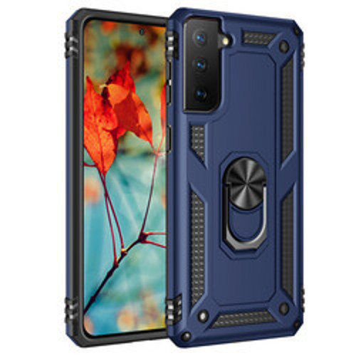 Galaxy S21 Plus Vega TPU Silikon Sert PC İnce Kılıf - Mavi
