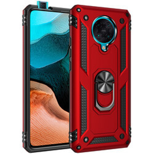 Xiaomi Redmi K30 Pro Vega TPU Silikon Sert PC İnce Kılıf - Kırmızı