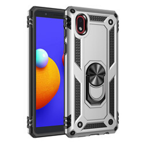 Galaxy A01 Core Vega TPU Silikon Sert PC İnce Kılıf - Gri