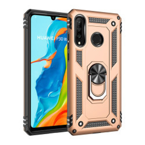 Huawei P30 Lite Vega TPU Silikon Sert PC İnce Kılıf - Gold