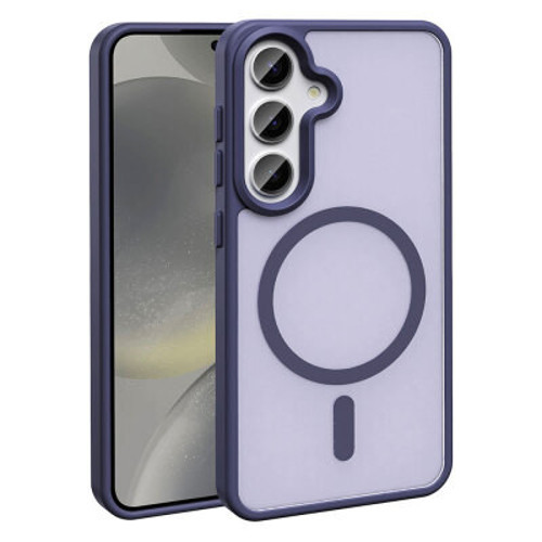 Galaxy S26 Plus Mag Safe Şarj Özellikli Mat Arka Yüzey Sio TPU Silikon Sert PC Kılıf - Derin Mor