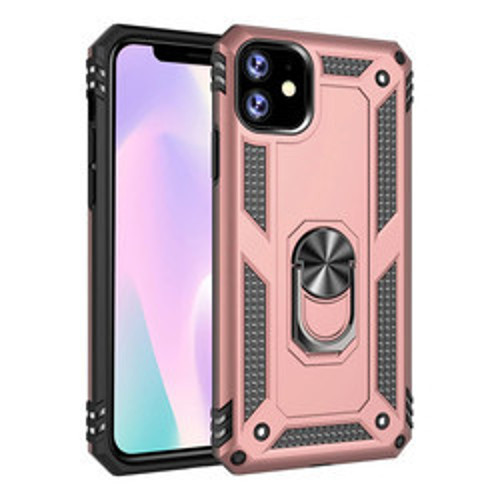 iPhone 11 Vega TPU Silikon Sert PC İnce Kılıf - Rose Gold