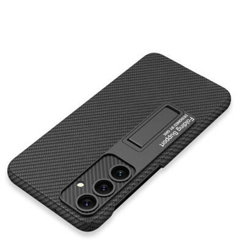 Lexroo Galaxy S24 Plus Kıpta Standlı İnce Kılıf - Siyah