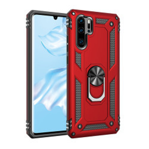 Huawei P30 Pro Vega TPU Silikon Sert PC İnce Kılıf - Kırmızı