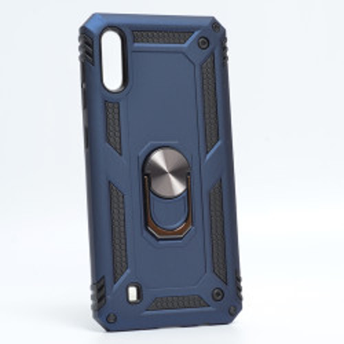 Galaxy M10 Vega TPU Silikon Sert PC İnce Kılıf - Mavi