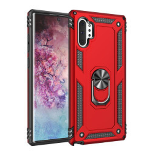 Galaxy Note 10 Plus Vega TPU Silikon Sert PC İnce Kılıf - Kırmızı