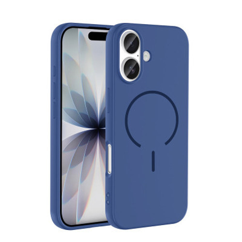 iPhone 17 Mag Safe Şarj Özellikli Meta Kılıf - Lacivert