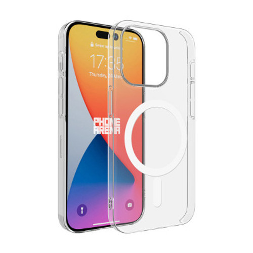 iPhone 15 Pro Max Kamera Korumalı Mag Safe Şarj Özellikli Şeffaf London Sert PC Kılıf - Şef