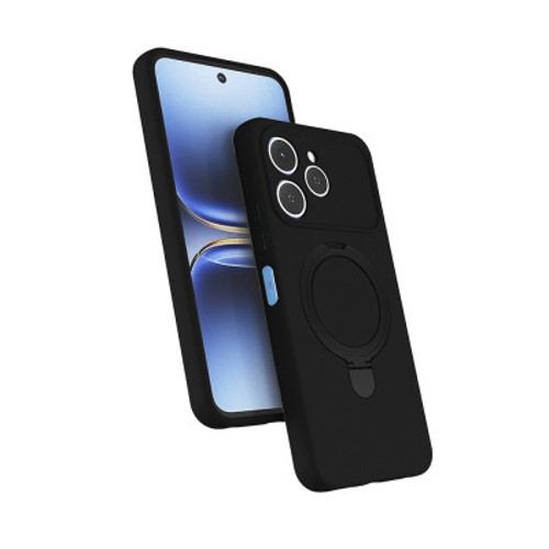 Tecno Spark 40 Mag Safe Şarj Özellikli Standlı Samara Kılıf - Siyah