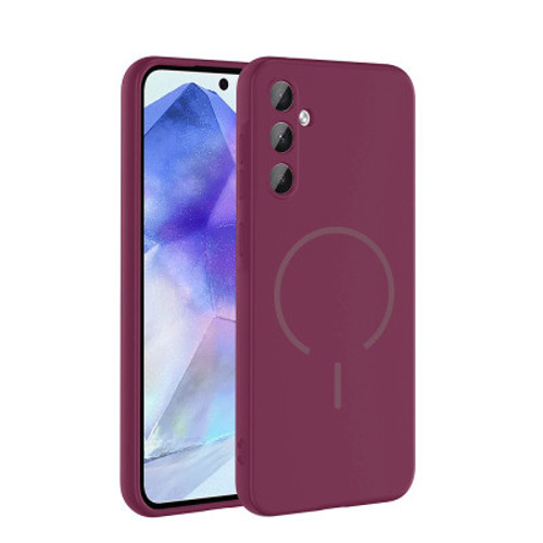 Galaxy A37 Mag Safe Şarj Özellikli Meta Kılıf - Mürdüm