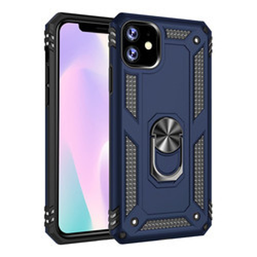 iPhone 11 Vega TPU Silikon Sert PC İnce Kılıf - Mavi
