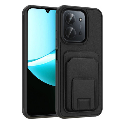 Xiaomi Redmi 15C Kartlıklı TPU Bikart Kılıf - Siyah