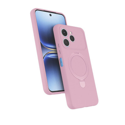 Tecno Spark 40 Mag Safe Şarj Özellikli Standlı Samara Kılıf - Pembe