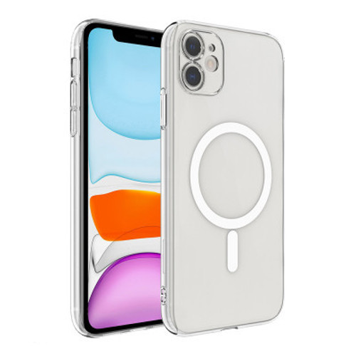 iPhone 12 Kamera Korumalı Mag Safe Şarj Özellikli Şeffaf London Sert PC Kılıf