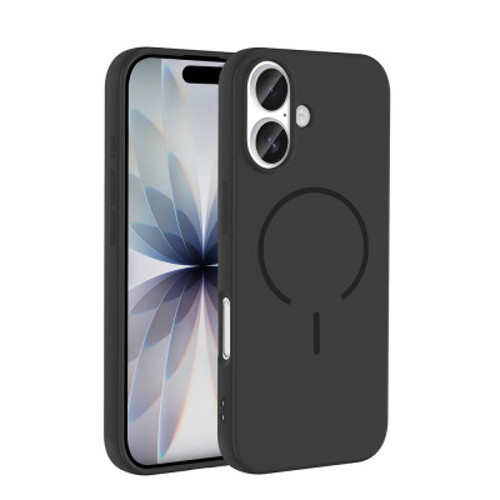 iPhone 17 Mag Safe Şarj Özellikli Meta Kılıf - Siyah