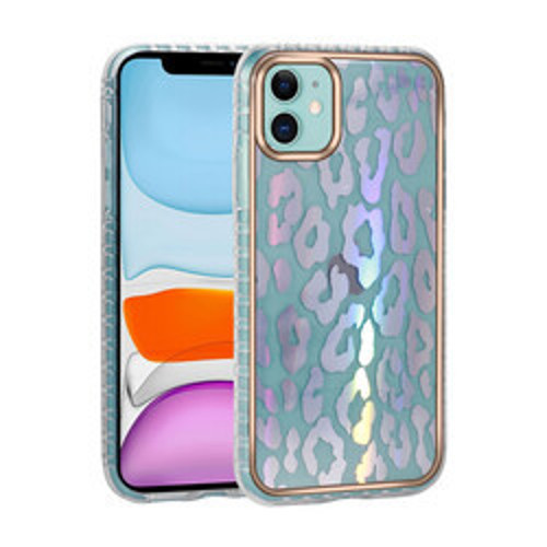 iPhone 11 Desenli Parlayan Transparan Avva Silikon İnce Kılıf