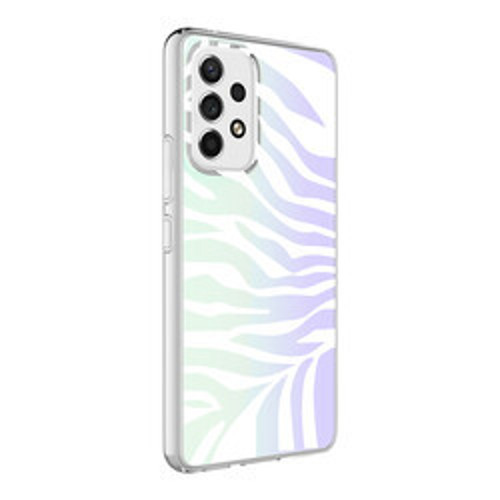 Galaxy A13 4G M-Blue Desenli Silikon İnce Kılıf - Zebra