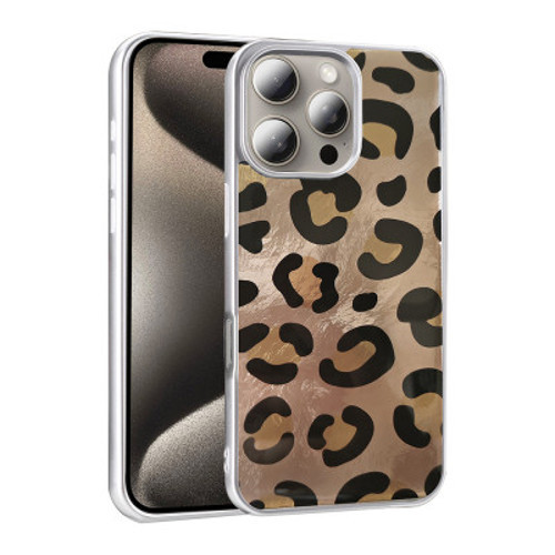 iPhone 16 Pro Desenli Mep İnce Kılıf - Gold Leopar