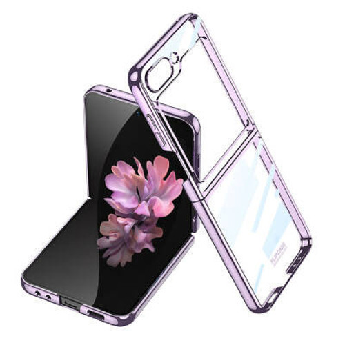 Lexroo Galaxy Z Flip 6 Full Camlı Kıpta İnce Kılıf - Mor