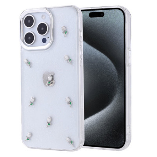 iPhone 15 Pro Max Airbag Tasarımlı Simli Şeffaf Kutup İnce Kılıf - Lale