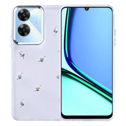 Realme Note 60 Airbag Tasarımlı Simli Şeffaf Kutup İnce Kılıf - Lale
