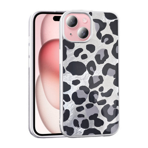 iPhone 14 Desenli Mep İnce Kılıf - Gri Leopar
