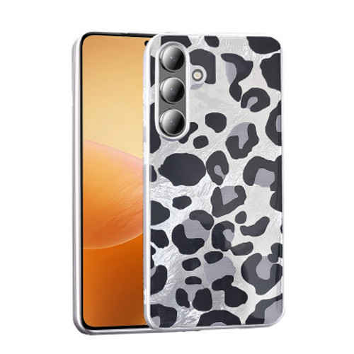 Galaxy S25 Desenli Mep İnce Kılıf - Gri Leopar