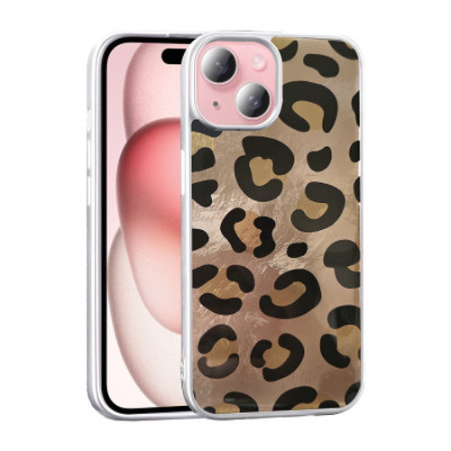 iPhone 14 Desenli Mep İnce Kılıf - Gold Leopar