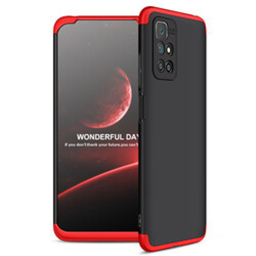 Lexroo Xiaomi Redmi 10 Ays - Siyah-Kırmızı İnce Kılıf