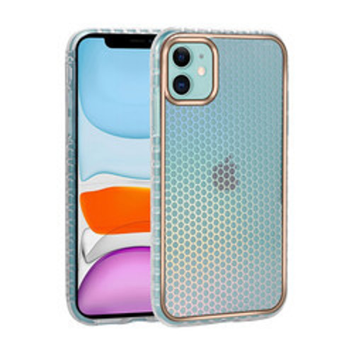 iPhone 11 Desenli Parlayan Transparan Avva Silikon İnce Kılıf