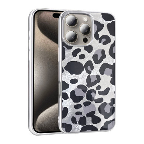 iPhone 16 Pro Desenli Mep İnce Kılıf - Gri Leopar