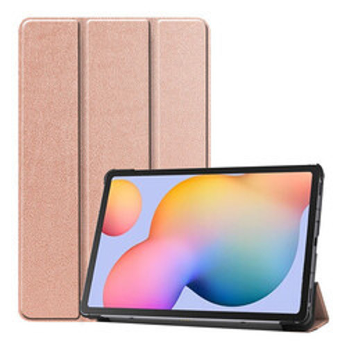 Lenovo M10 Plus TB-X606F Smart Cover Standlı 1-1 Kılıf - Rose Gold