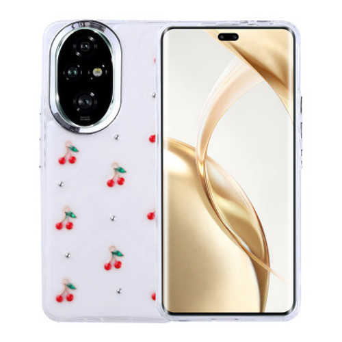 Honor 200 Pro Airbag Tasarımlı Simli Şeffaf Kutup İnce Kılıf - Kiraz