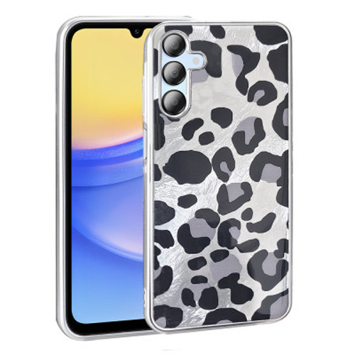 Galaxy A15 Desenli Mep İnce Kılıf - Gri Leopar
