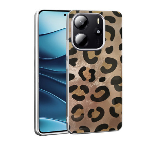 Xiaomi Redmi Note 14 5G Desenli Mep İnce Kılıf - Gold Leopar