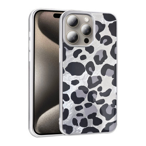 iPhone 15 Pro Max Desenli Mep İnce Kılıf - Gri Leopar